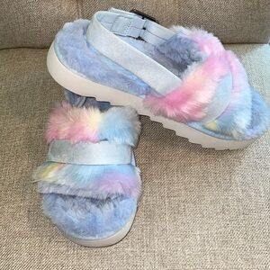 Koolaburra UGG pastel rainbow sandals
